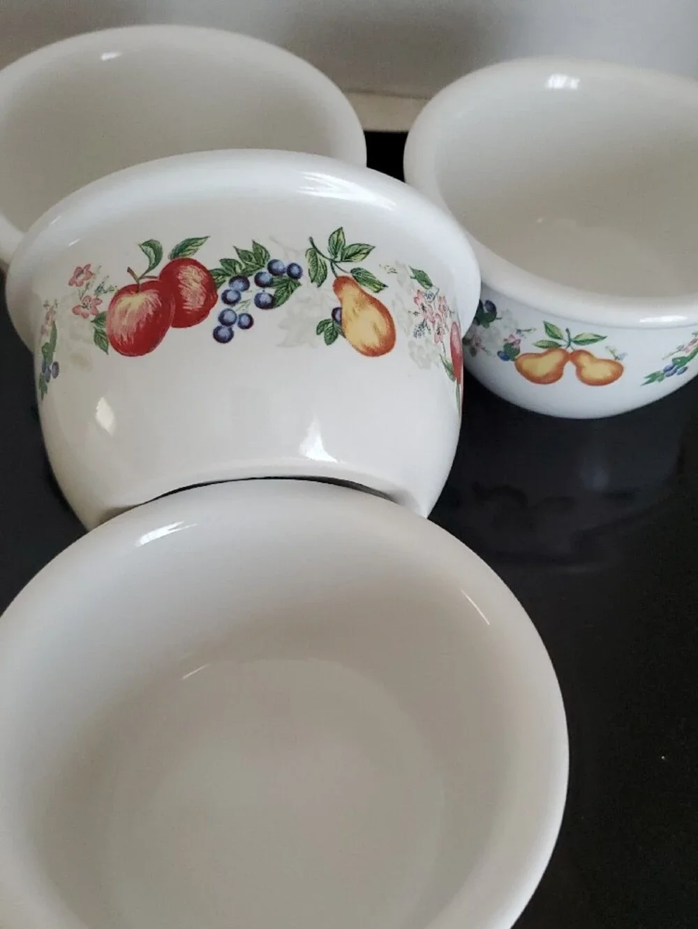 Vintage Corelle Ramekins - Fruit Pattern - Set of 4